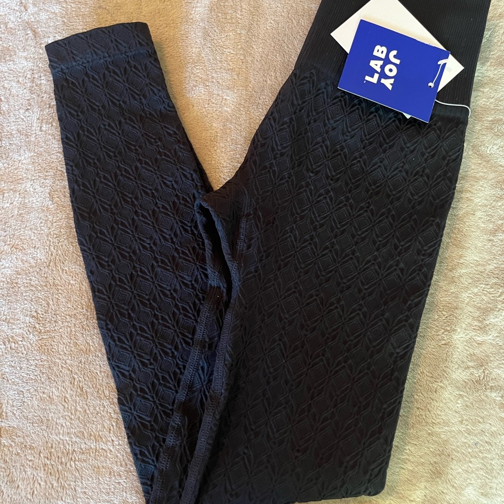 NWT Womenโs High Rise Ribbed Seamless 7/8 Leggings XXS JoyLab Moisture Wicking